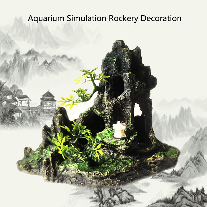 Aquarium Driftwood - Resin Aquarium Rockery Mountain Decoration Artificial