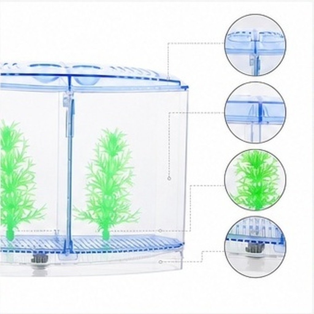 1Set Clear Compact Acrylic Fis - огляд і ціна Aquarium Plants Live