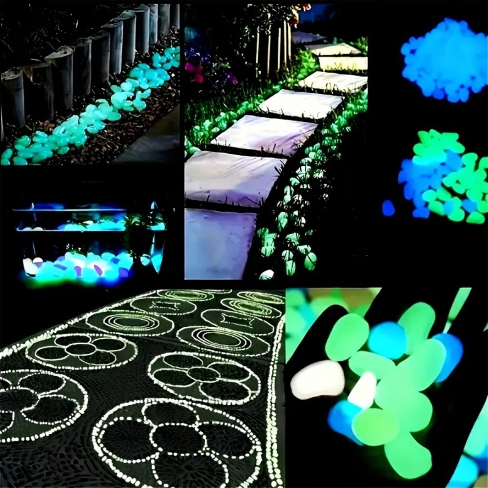 100pcs Glow In The Dark Pebble - огляд і ціна Plant Aquarium Pot